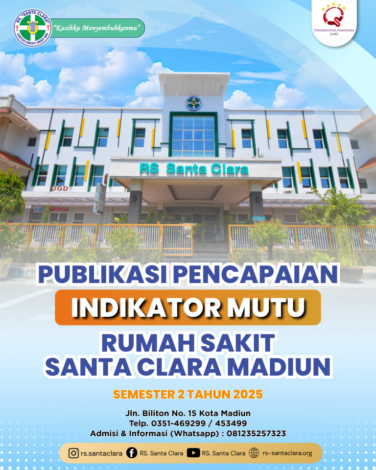 Publikasi Pencapaian Indikator Mutu Rumah Sakit Santa Clara Madiun